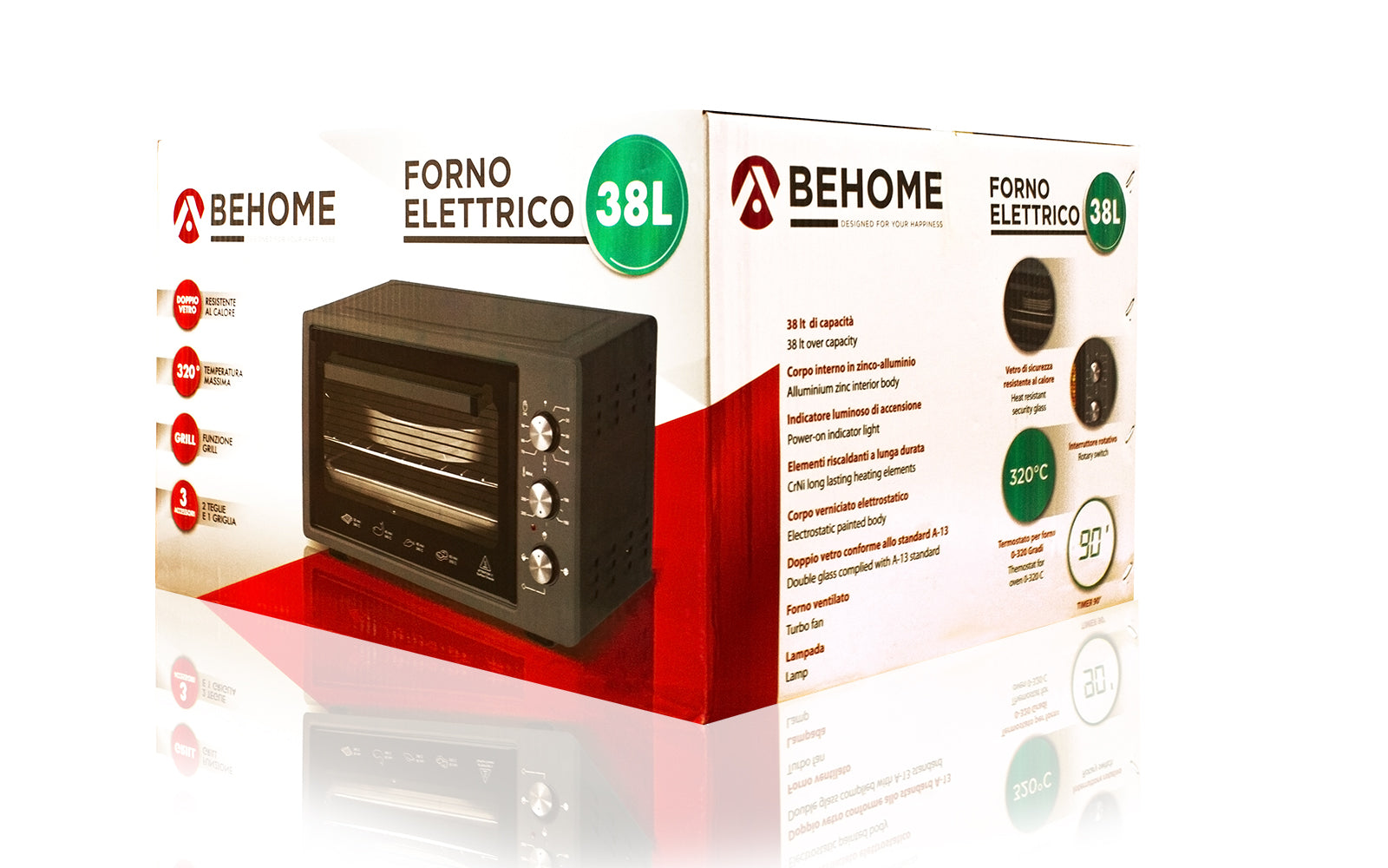 Forno elettrico 38L Behome