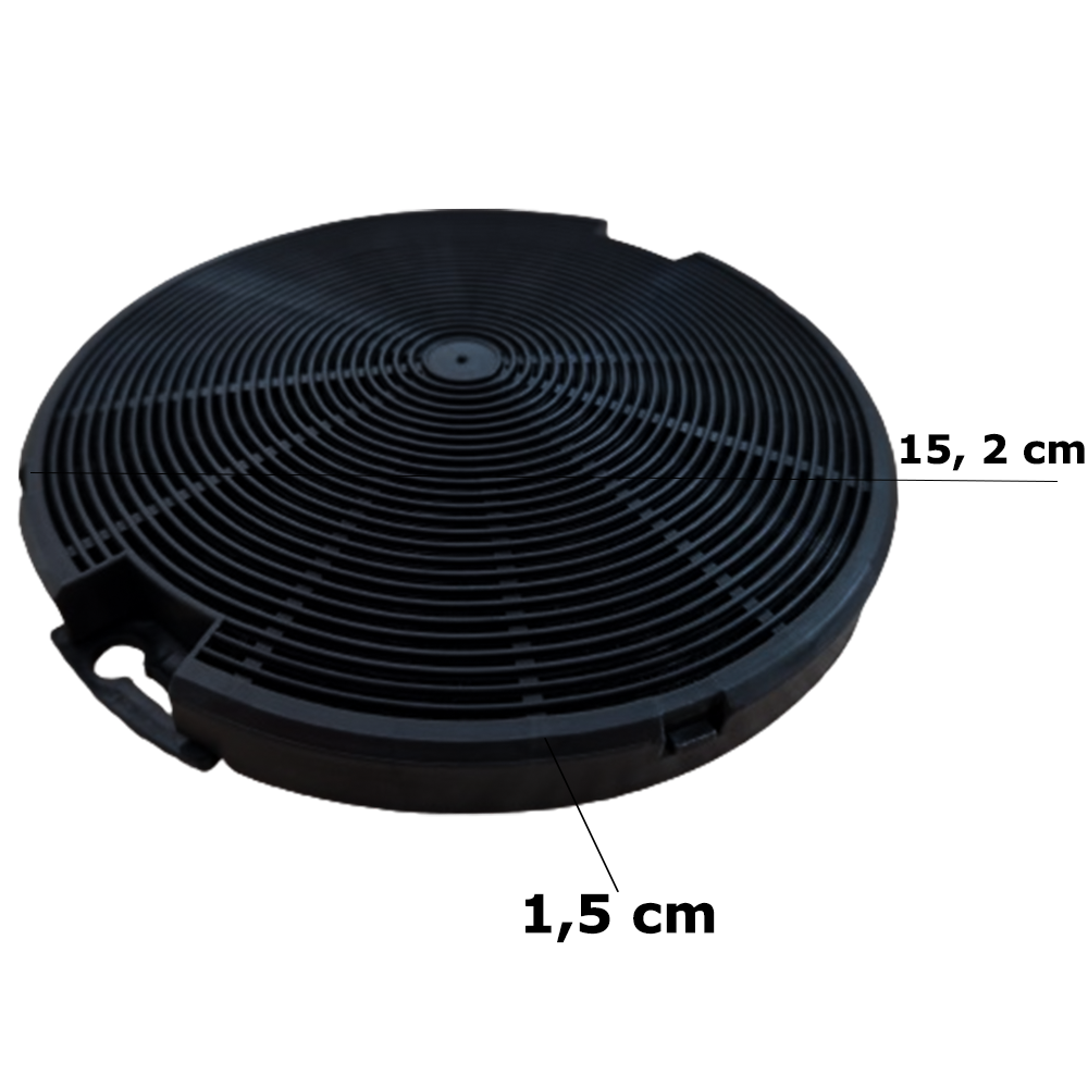 FILTRO CARBONE VALUE 2PZ ADATTABILE A FABER-IKEA-ELECTROLUX D155 H16 2PZ