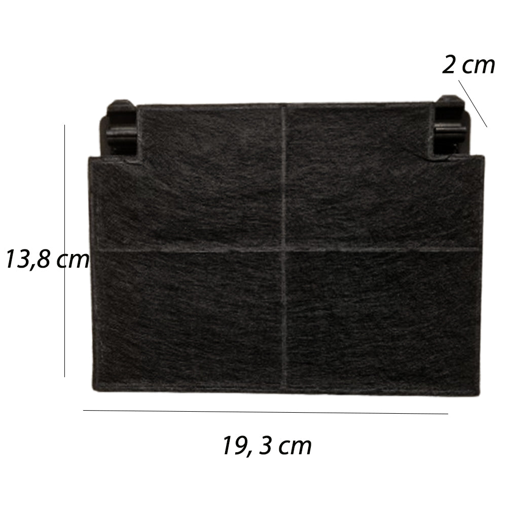 FILTRO CARBONE INCA SMART FABER-ARISTON 195 X 139 H 21,6 MM CONF 2PZ