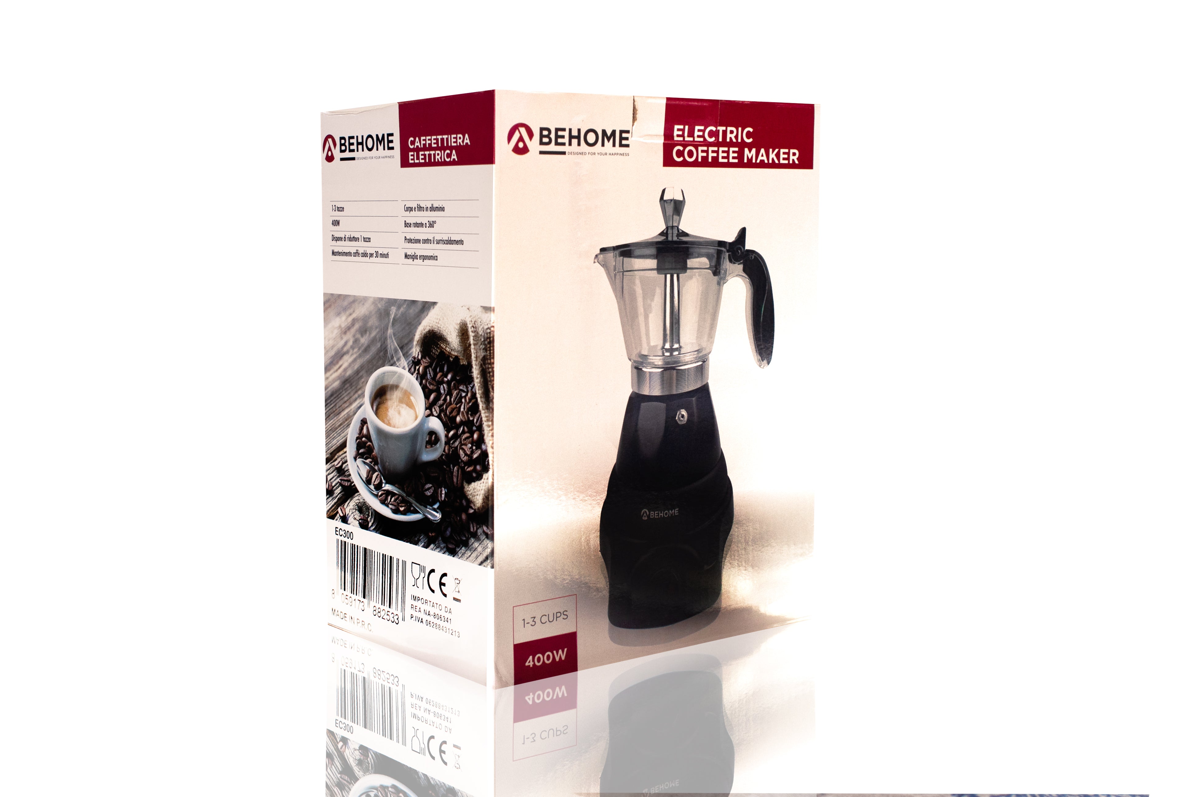 Macchina da caffè 3 tazze con Timer Behome