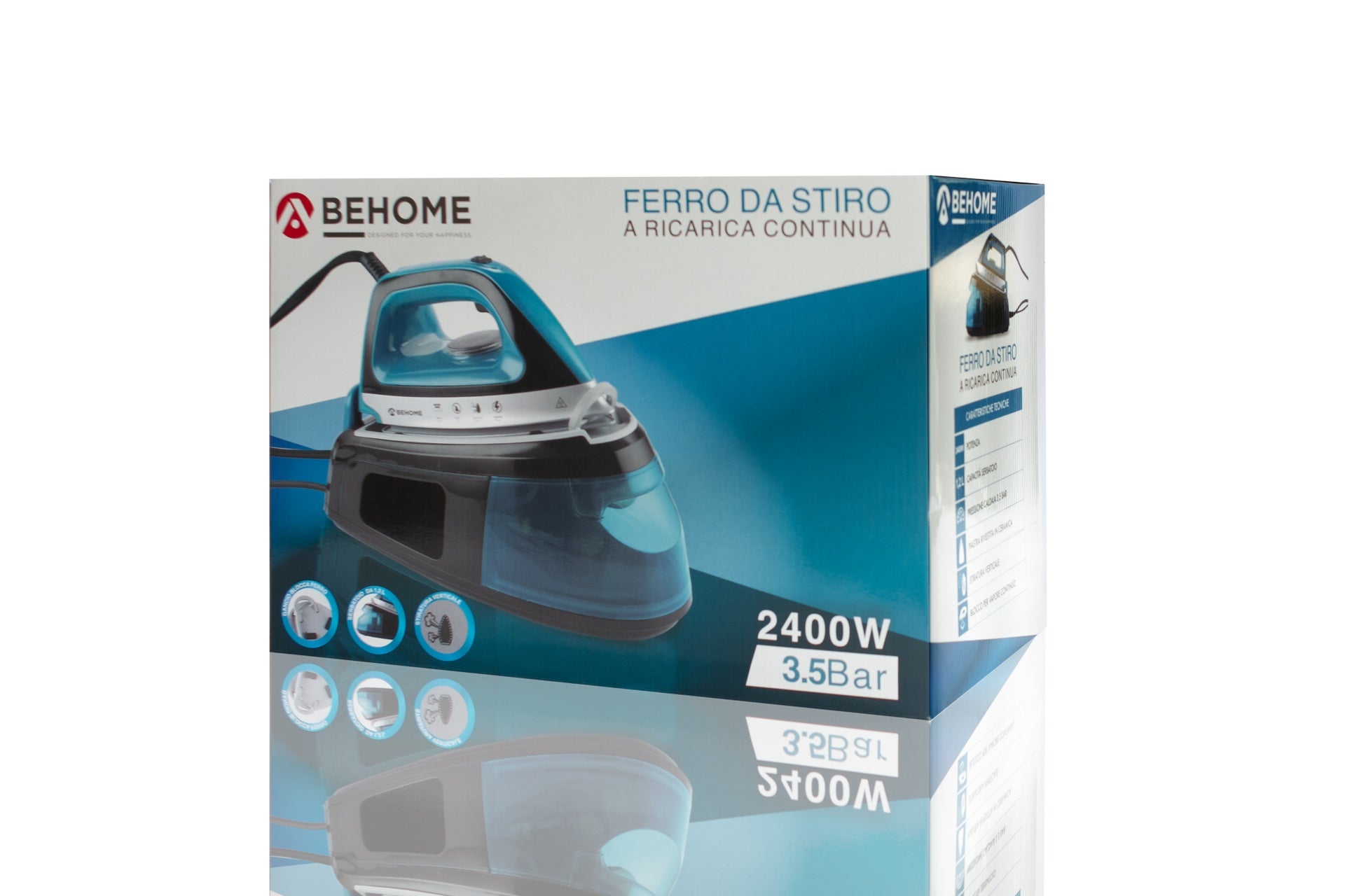 Ferro da stiro a ricarica continua 2400W Behome