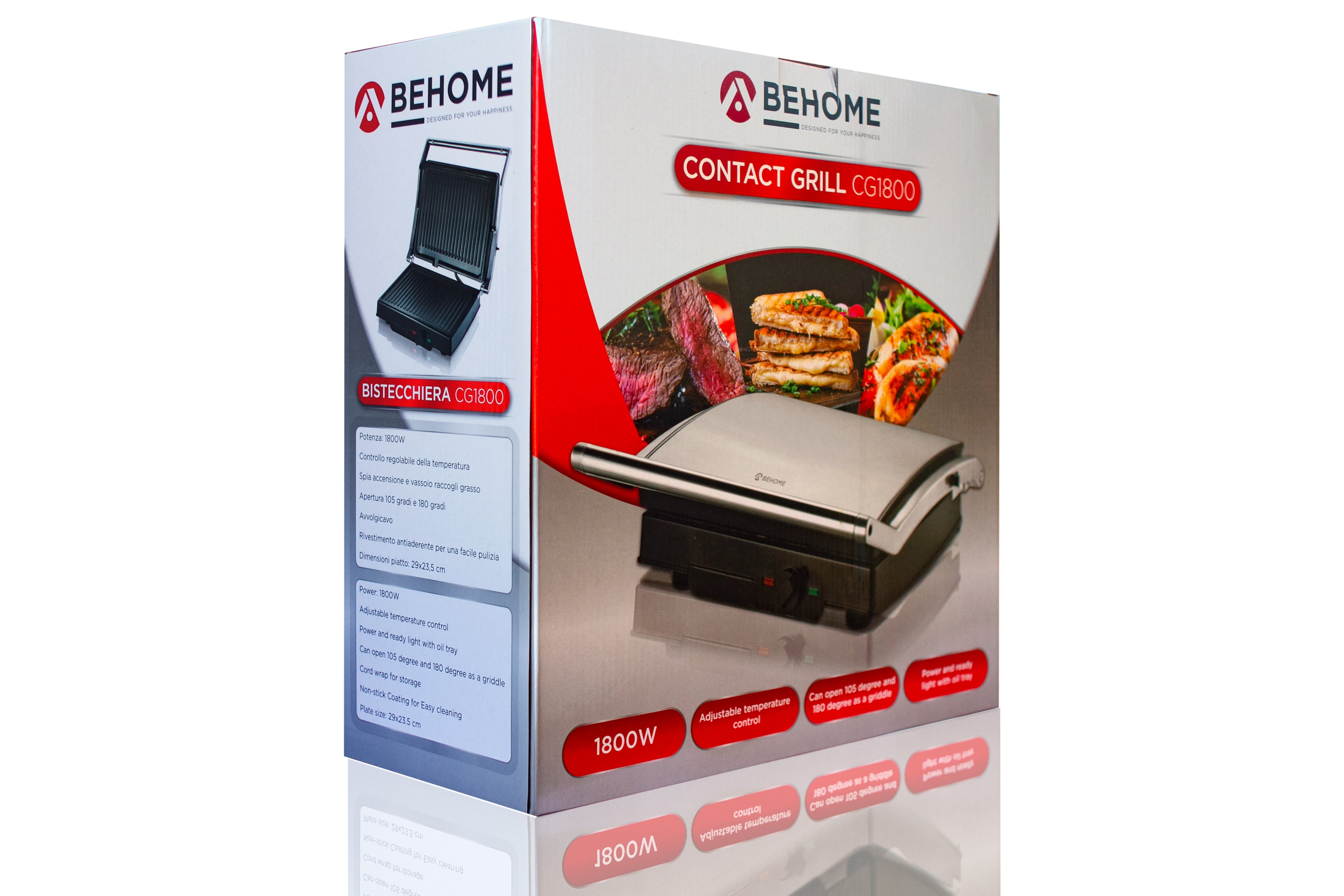 Bistecchiera elettrica 1800W Behome