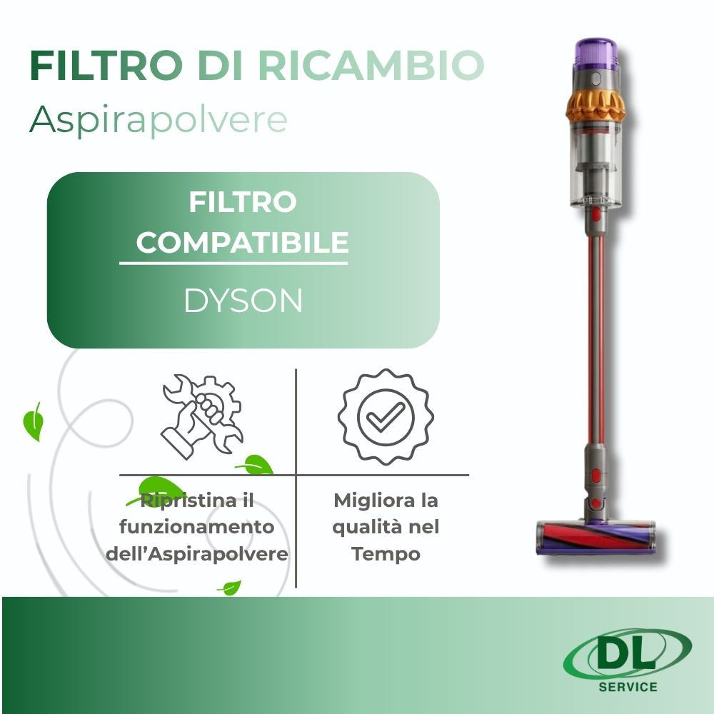 Filtro Cilindrico Aspirapolvere Dyson Adattabile